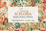 Fauna and Flora Digital Papers, a Pattern Graphic by Happy Creators Co. (Thumbnail 1 of 7)