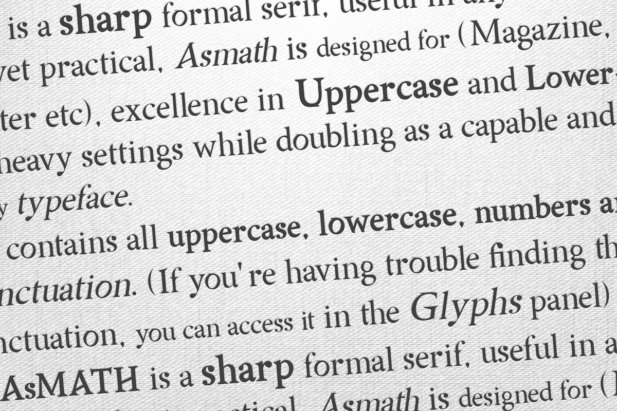 Asmath a Sharp Serif preview 3