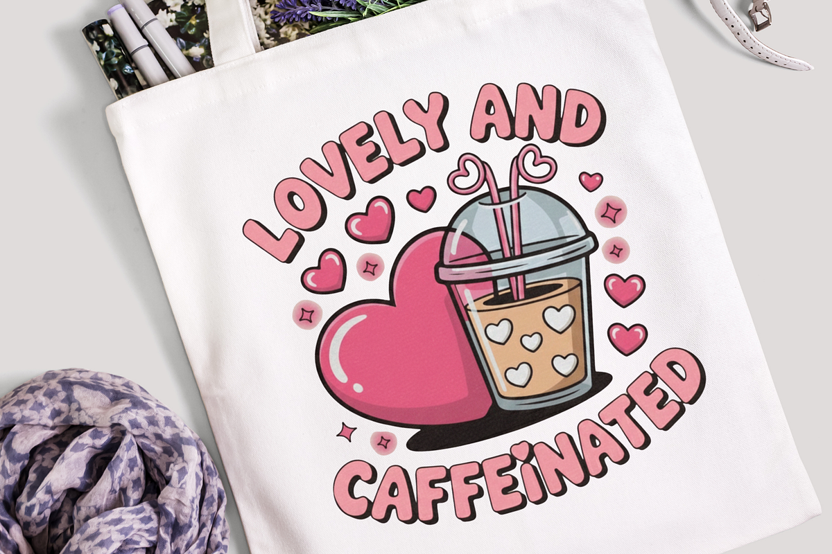 Lovely And Caffeinated PNG, a Graphic by Vector Portal (Photo 3 of 6)