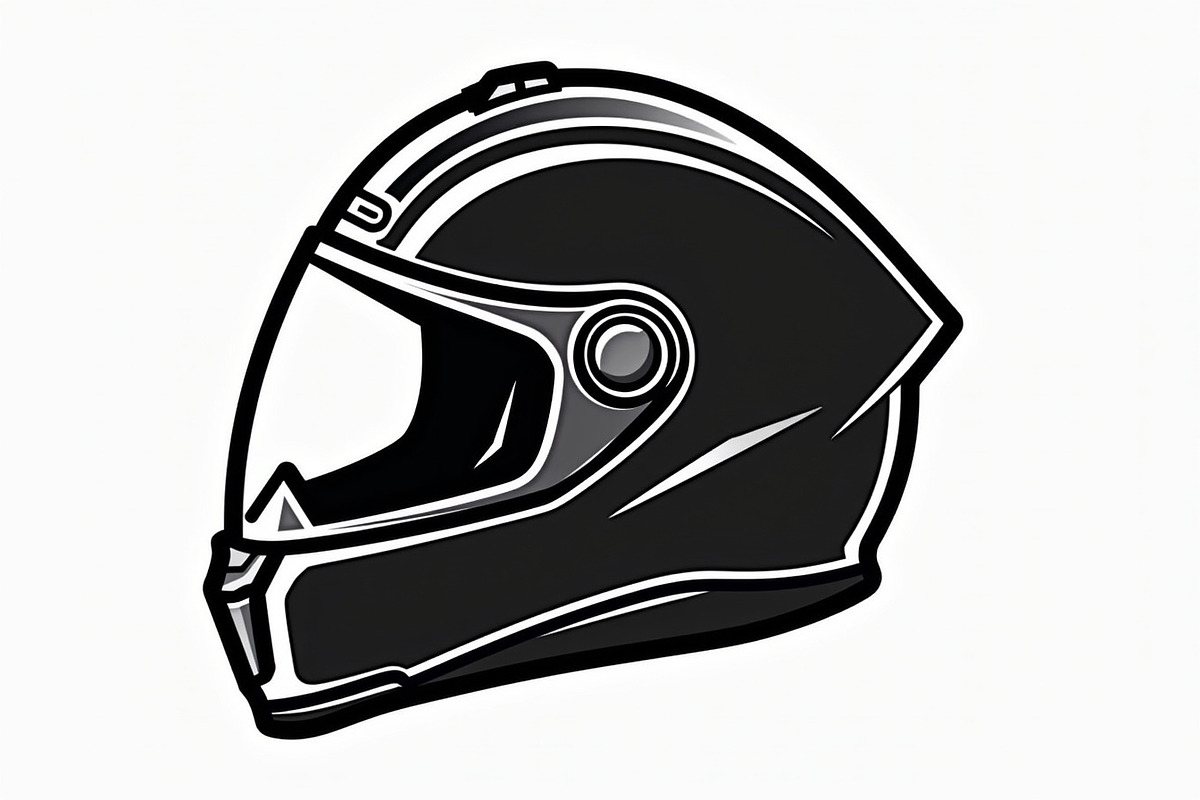 Motorcycle Helmet Silhouette Set, an Illustration by abu67222 (Photo 3 of 7)