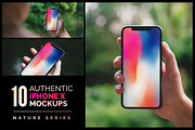10 Authentic iPhone X Mockups, an iPhone Mockup by TomAnders (Thumbnail 1 of 7)