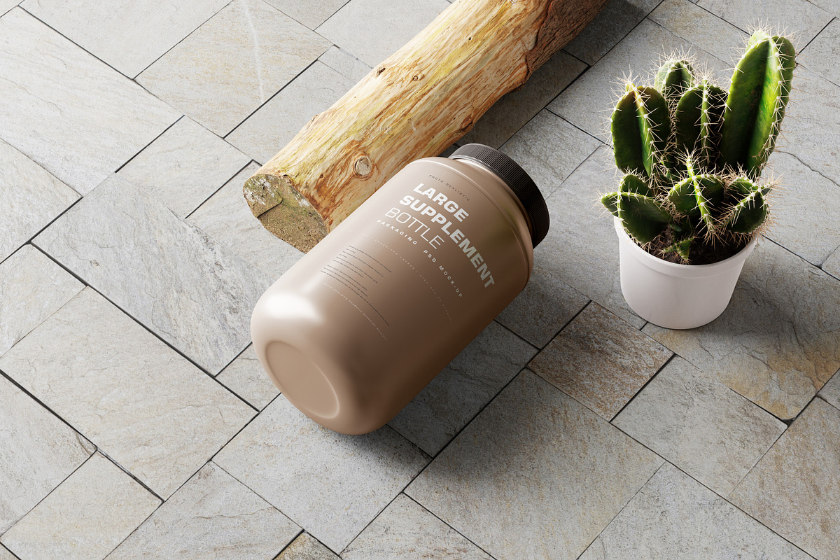 Supplement Jar Mockup, a Cups & Container Mockup by pmvch (Photo 9 of 9)
