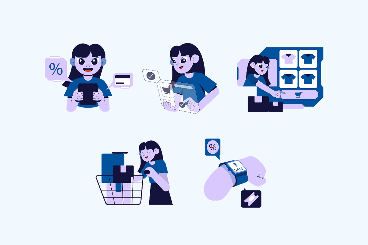 Cyber Monday Illustration Pack, a Seasonal Illustration by Loin Studio (Photo 3 of 4)