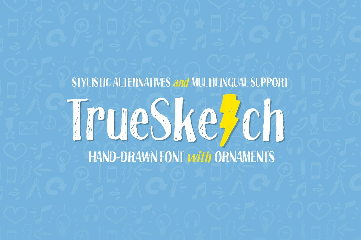 Truesketch + Bonus Ornament Font