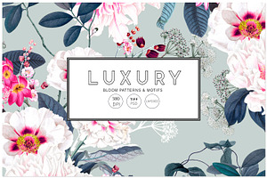 Luxury Bloom Pattern & Motifs Set!