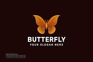 Butterfly Gradient Colorful Logo, a Branding & Logo Template by yuanesei
