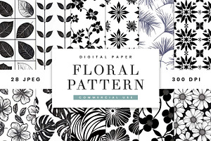 Floral Seamless Pattern Paper, a Pattern Graphic by BusyDaydesign