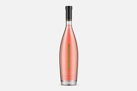 Rosé Wine Bottle Mockup