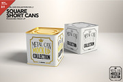 Short Square Lid Cans Mockup, a Product Mockup by INCDesign (Thumbnail 1 of 8)