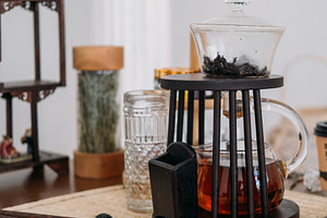 Chinese tea ceremony healthy herbal drink brew cup, a Food & Drink Photo by Photo Drive Studio