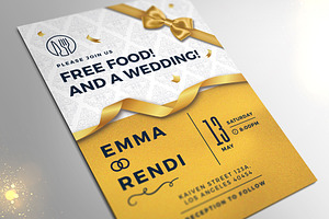 Gold Dinner Invitation, a Flyer Template by Aarley Kaiven