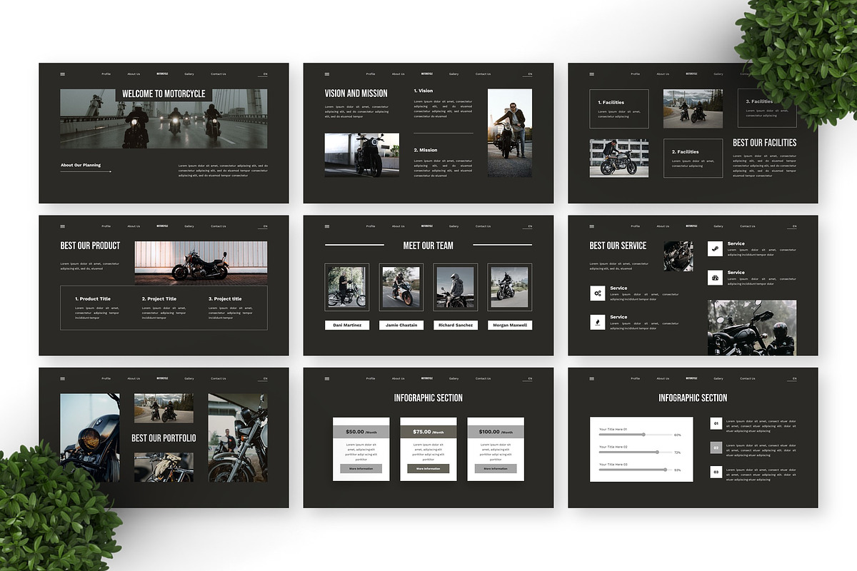 Motorcycle - Automotive Powerpoint, a Presentation Template by Deepslide Studio (Photo 6 of 6)