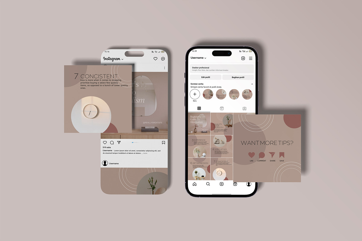 Instagram Post and Story Mockup, an iPhone Mockup by rahmatmoscae (Photo 5 of 13)
