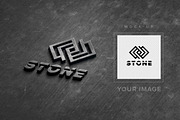 Stone logo Mock-Up Realistic, a Product Mockup by shaman (Thumbnail 2 of 5)