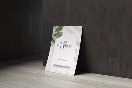 Standing A4 Paper Mockup