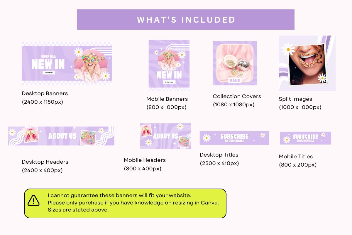 Purple Shopify Website Banners, a Shopify Template by Template Twist Shop (Photo 4 of 5)
