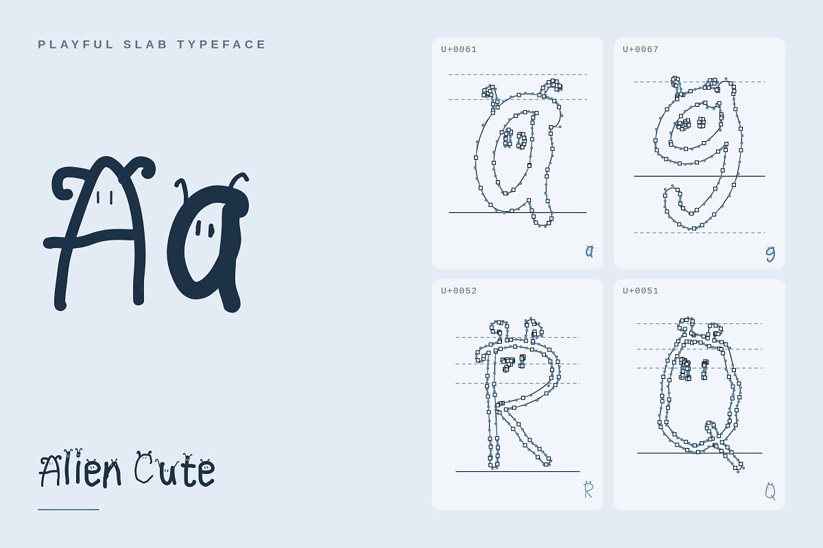 Alien Cute – Playful Slab, a Slab Serif Font by Gookkis Studio (Photo 4 of 17)