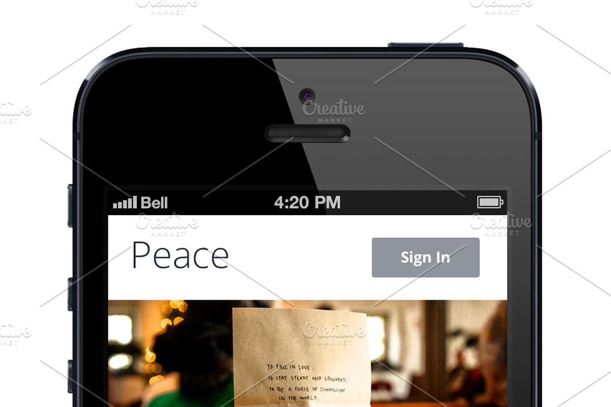 -%60 iPhone App Template. Blue., an App Template by UI Store (Photo 1 of 5)