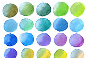 420 hand drawn watercolor spots, a Texture Graphic by Art Loft (Thumbnail 9 of 14)