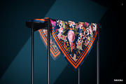 Silk Scarf Mockup - Studio series 03, an Apparel Mockup by Mocku (Thumbnail 3 of 13)