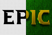 Epic 3D editable text effect, a Layer Style Add-On by Hello Muh (Thumbnail 2 of 2)