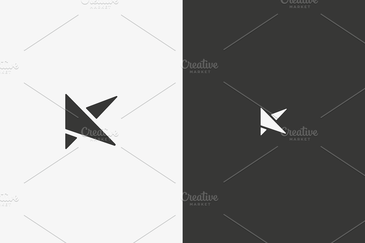 logo design letter K N preview 3