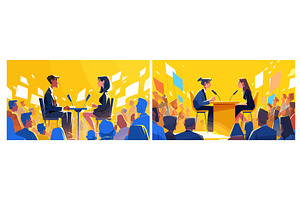 Political debates. Politician woman, a Person Illustration by Stock-Smart-Start