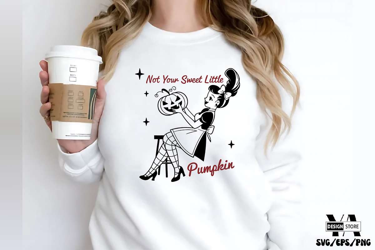 Halloween Pin-up Girl SVG PNG Bundle, an Illustration by Ya_ Design Store (Photo 2 of 9)