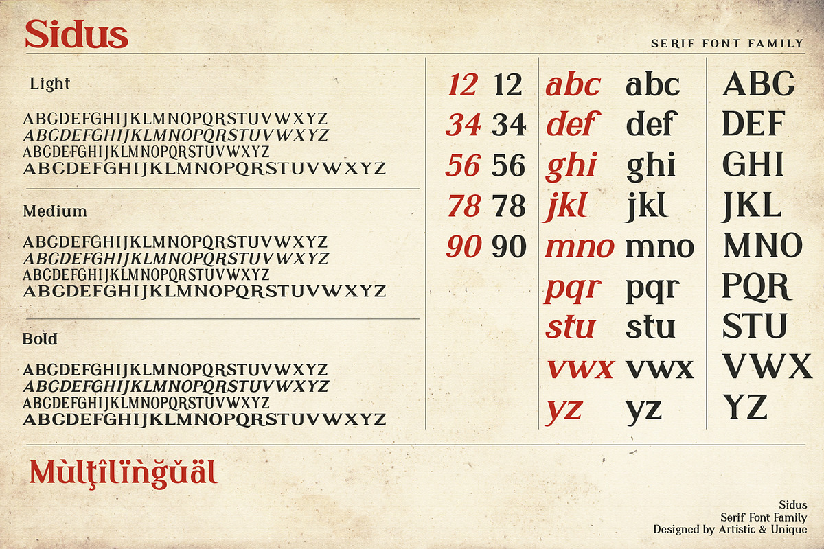 Sidus - Serif font family preview 4