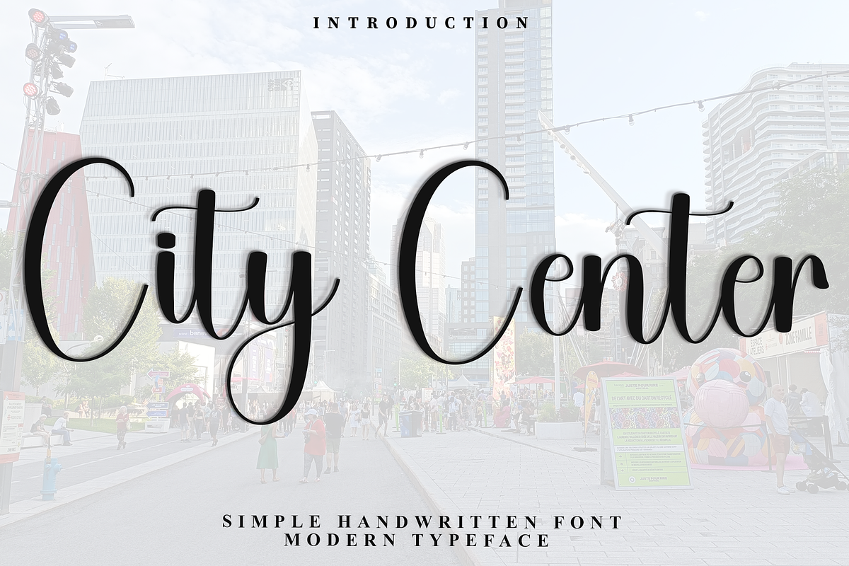 City Center, a Handwritten Font by InermediaSTUDIO (Photo 1 of 8)
