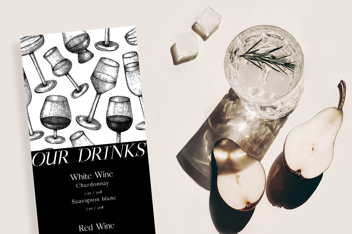 Drinks & Cocktail Menu Illustrations, a Food Illustration by Yevheniia (Photo 13 of 14)