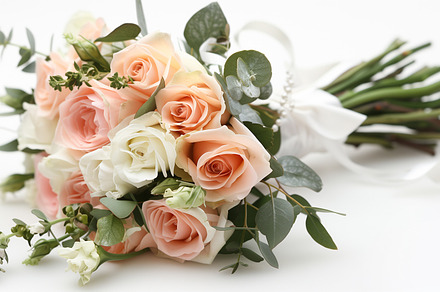 Wedding bouquet with white and pink, a Nature Photo by MistyDay