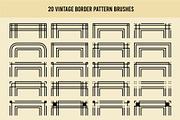 20 Vintage Borders Pattern Brushes 4, a Brush Add-On by G7 (Thumbnail 3 of 3)
