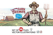 Happy Farmer, a Work Illustration by Countryside life (Thumbnail 1 of 16)