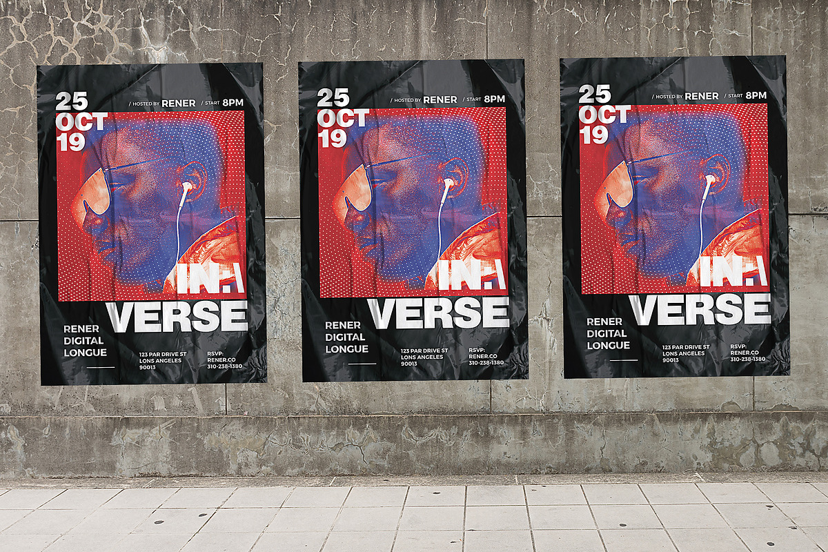 Hip Hop Flyer Template, a Flyer Template by Bornx Design (Photo 4 of 6)