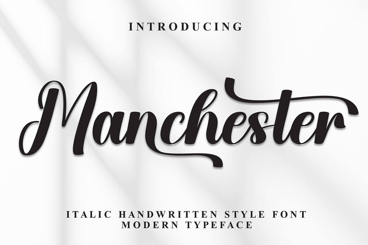 Manchester | Script Font, a Handwritten Font by Scratchones (Photo 1 of 9)
