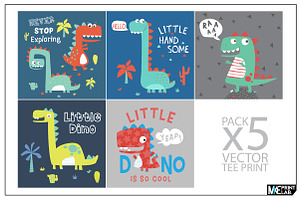 LITTLE DINO BABY PRINT VECTOR PACK