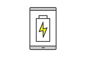 Smartphone Battery Charging Icon