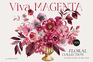 Viva MAGENTA floral collection