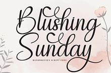 Blushing Sunday | Script Font