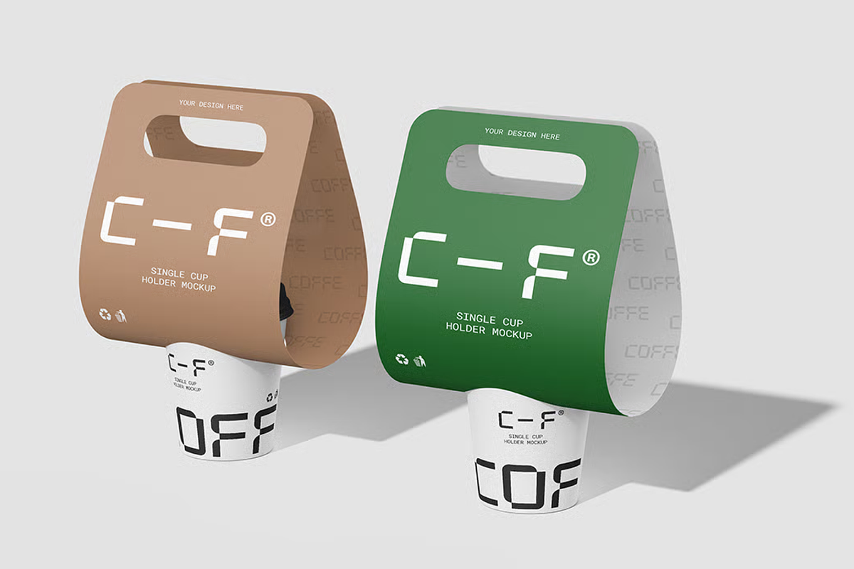 Cup Holder Tray Mockup, a Cups & Container Mockup by graphicsauce (Photo 2 of 4)