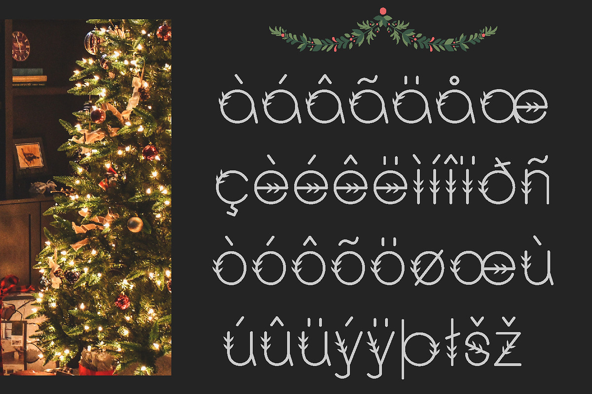 ChristmasTree Modern Sans Serif Font, a Sans Serif Font by Yiru Chen Studio (Photo 8 of 15)
