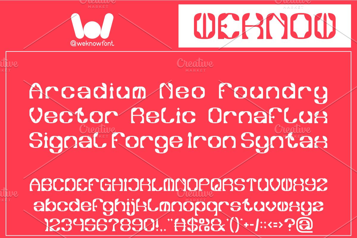 Synthetic Flora font, a Font by weknow (Photo 3 of 8)