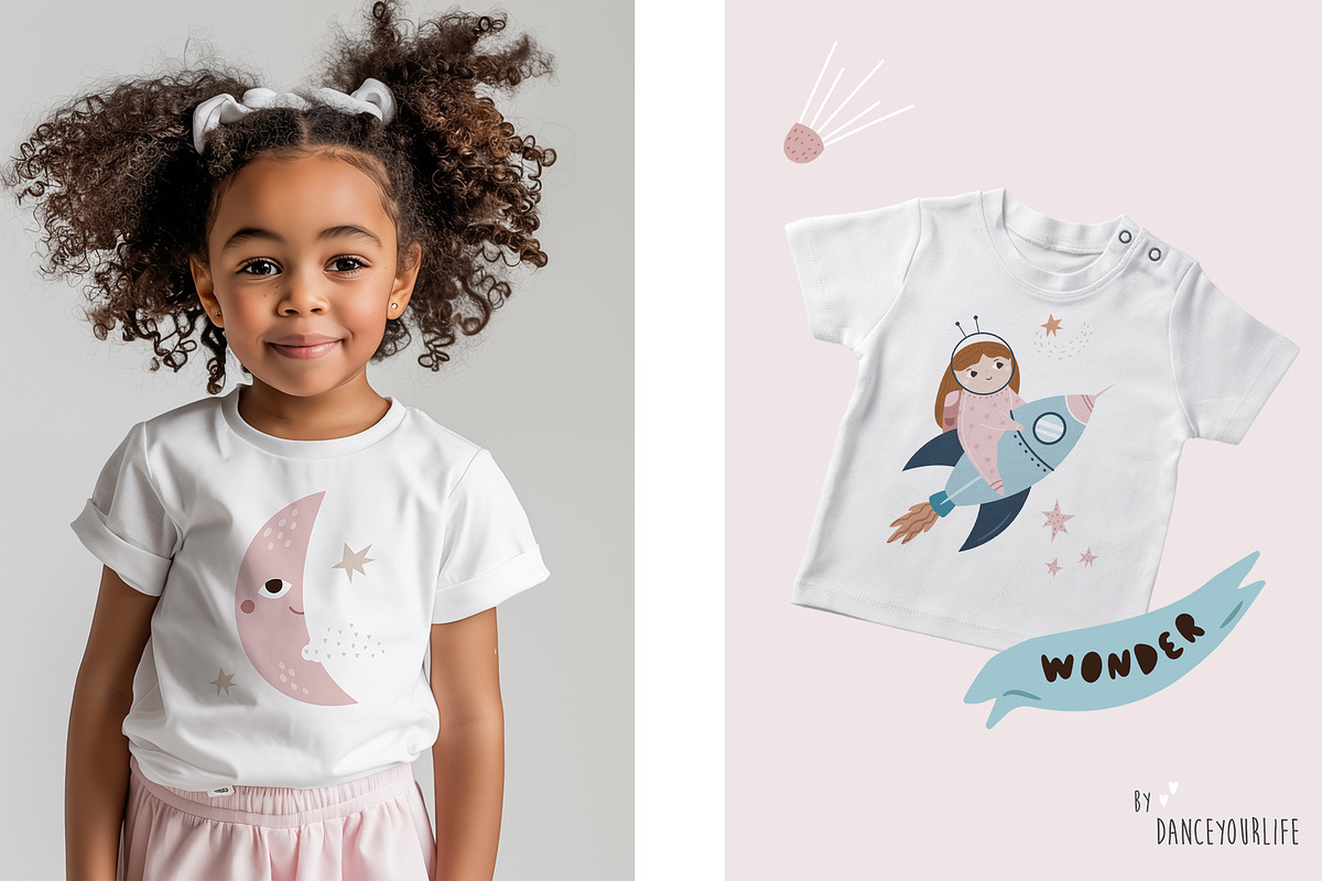 Cute Cosmic Astronaut Girls, an Illustration by danceyourlife (Photo 13 of 14)