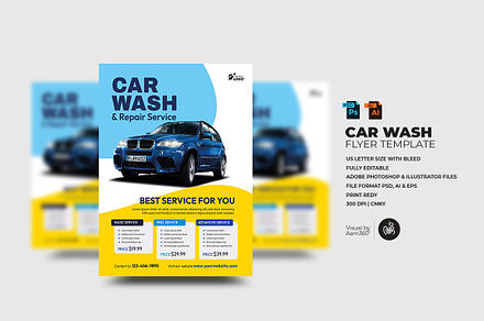 Car Wash Flyer Template, a Flyer Template by Aam360