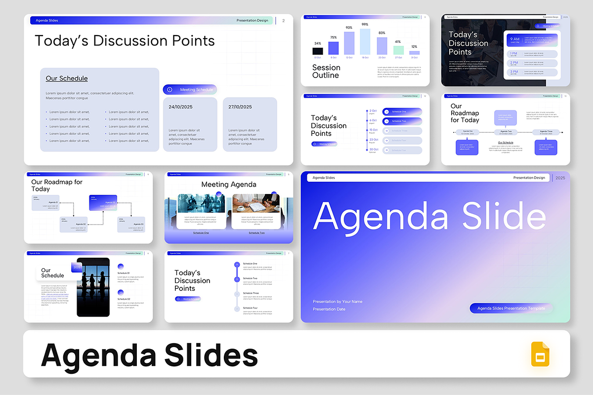 Agenda Slide Google Slides, a Presentation Template by Premast (Photo 1 of 4)
