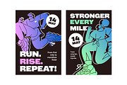 Running people set + backgrounds, a Sport Illustration by PaperTrident (Thumbnail 11 of 13)