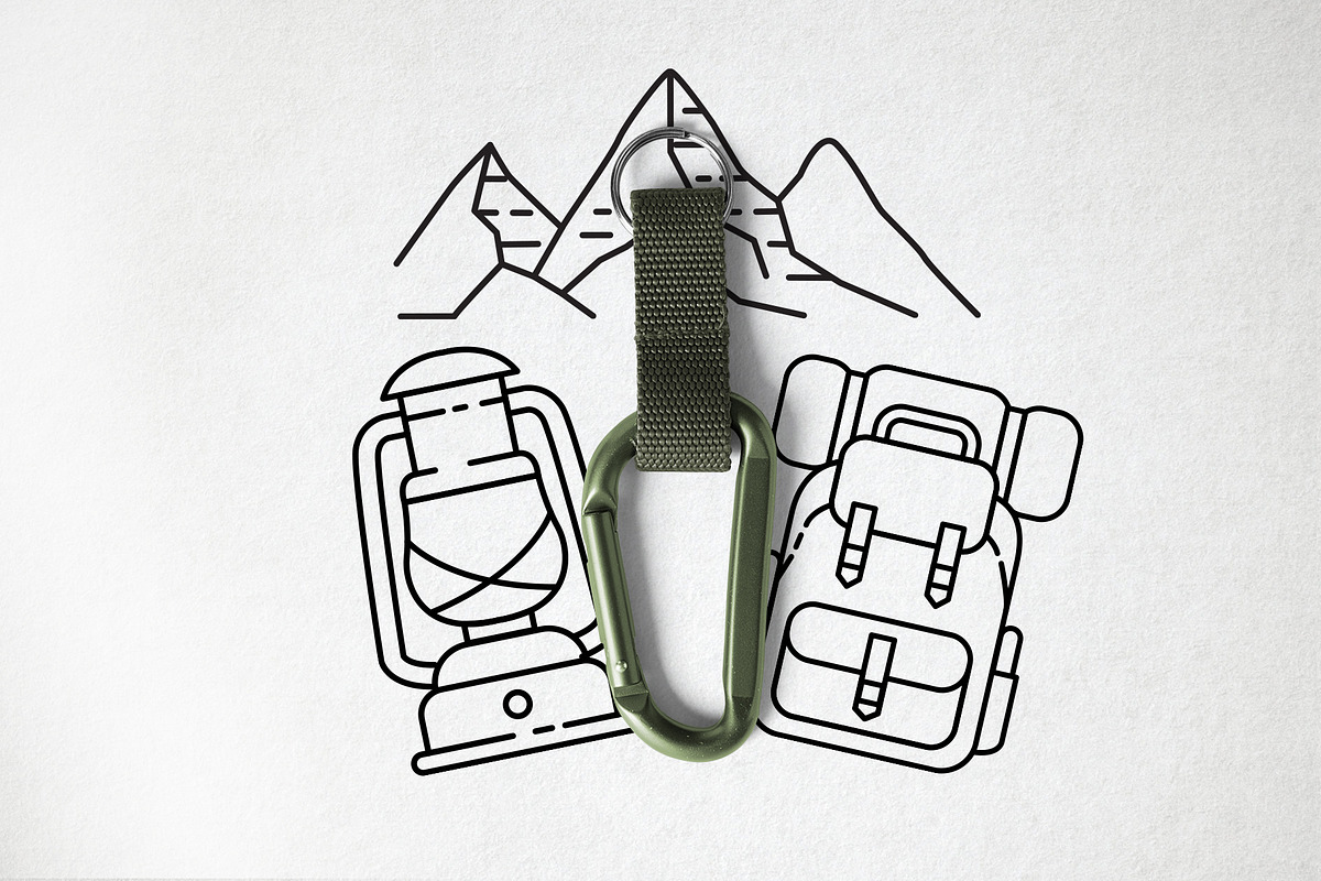 Adventure Outdoor Icons - Camping, an Outline Icon by Hatch Design Workshop (Photo 3 of 10)