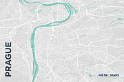 MAP SET - Pale / Turquoise - 15 Maps, a Graphic by MetroMaps (Thumbnail 14 of 16)