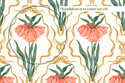 Elegant Art Nouveau Floral Pattern, a Pattern Graphic by PaperJamLab (Thumbnail 2 of 7)